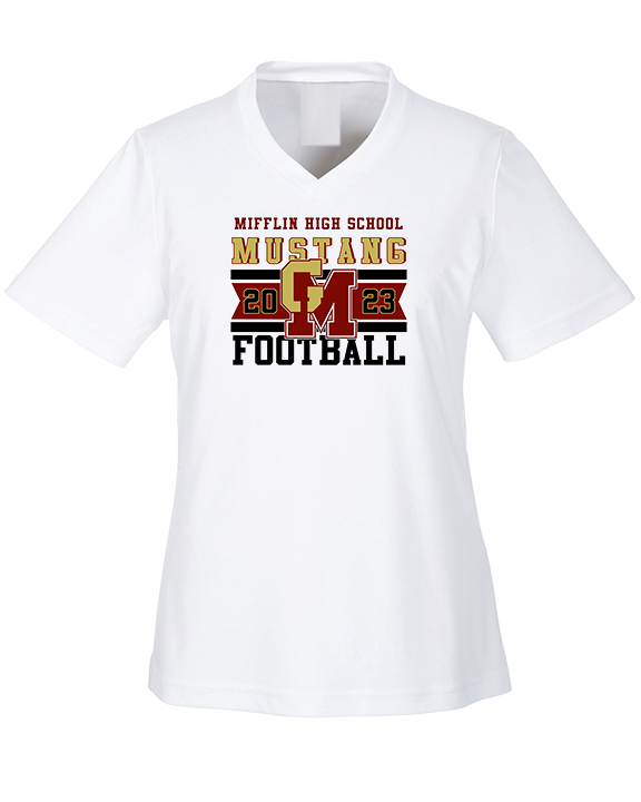 Governor Mifflin HS Football Stamp - Womens Performance Shirt