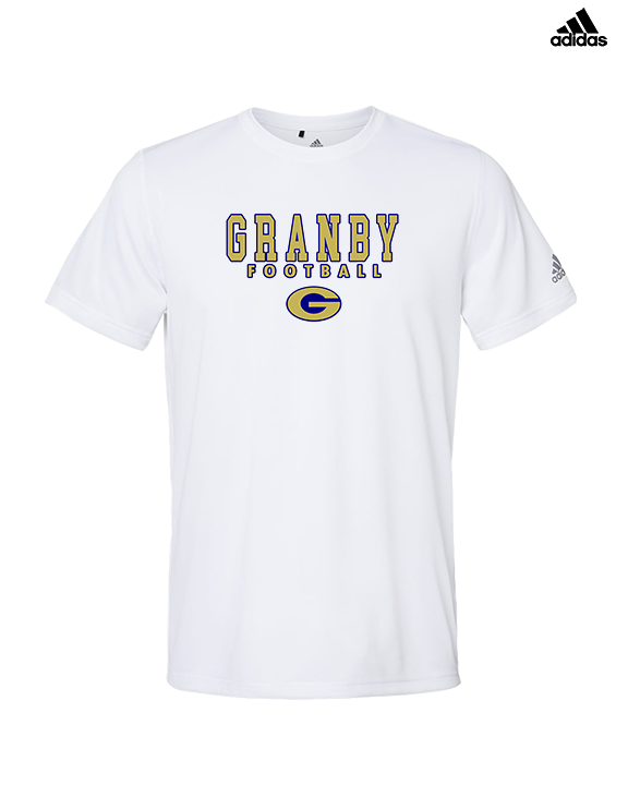 Granby HS Football Block - Mens Adidas Performance Shirt