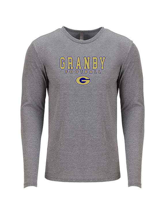 Granby HS Football Block - Tri-Blend Long Sleeve