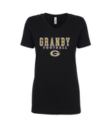 Granby HS Football Block - Womens V-Neck