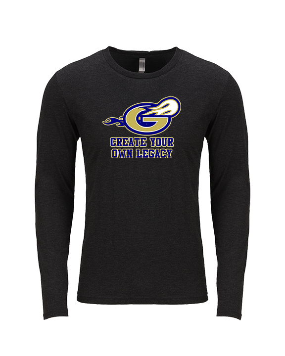 Granby HS Football Create Your Own Legacy - Tri-Blend Long Sleeve