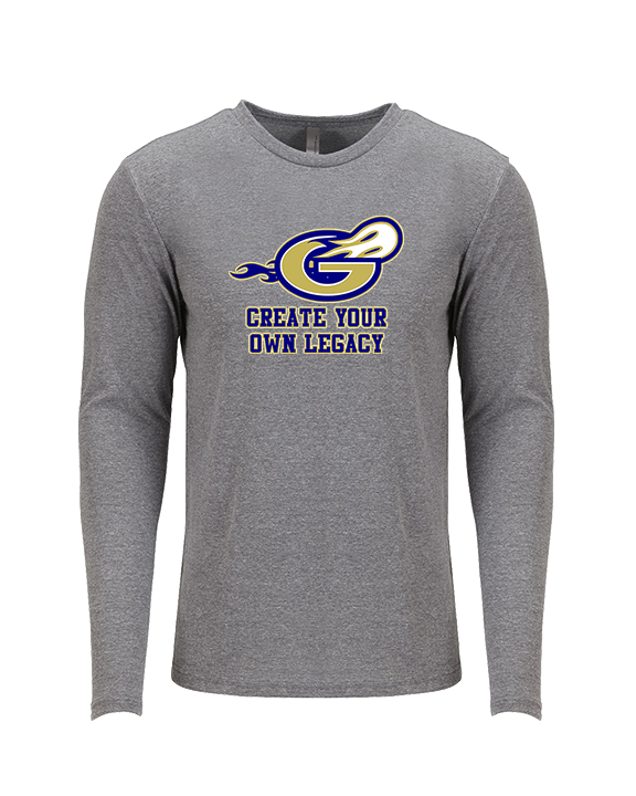 Granby HS Football Create Your Own Legacy - Tri-Blend Long Sleeve