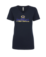 Granby HS Football Splatter - Womens Vneck