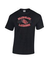 Grand Blanc HS Boys Lacrosse Curve - Cotton T-Shirt
