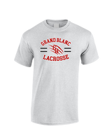 Grand Blanc HS Boys Lacrosse Curve - Cotton T-Shirt