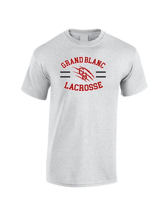 Grand Blanc HS Boys Lacrosse Curve - Cotton T-Shirt
