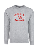 Grand Blanc HS Boys Lacrosse Curve - Crewneck Sweatshirt