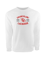 Grand Blanc HS Boys Lacrosse Curve - Crewneck Sweatshirt