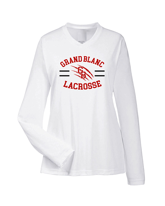 Grand Blanc HS Boys Lacrosse Curve - Womens Performance Longsleeve