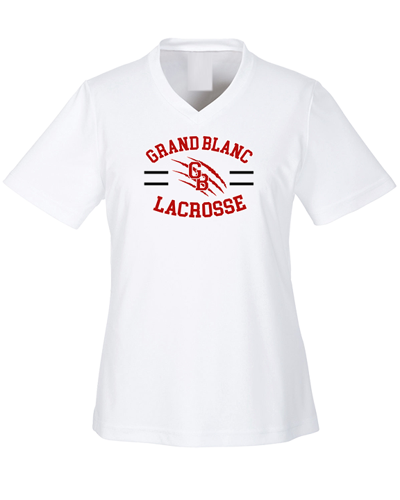 Grand Blanc HS Boys Lacrosse Curve - Womens Performance Shirt