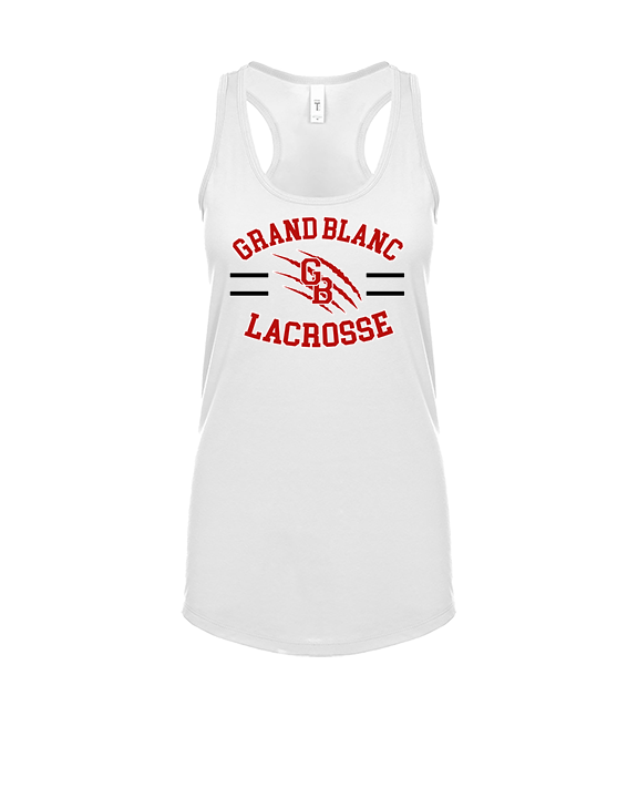Grand Blanc HS Boys Lacrosse Curve - Womens Tank Top