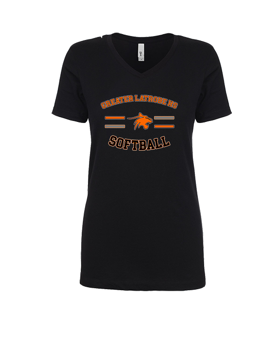 Greater Latrobe HS Softball Curve - Womens V-Neck