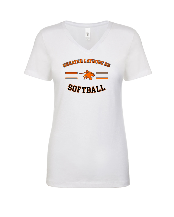 Greater Latrobe HS Softball Curve - Womens V-Neck