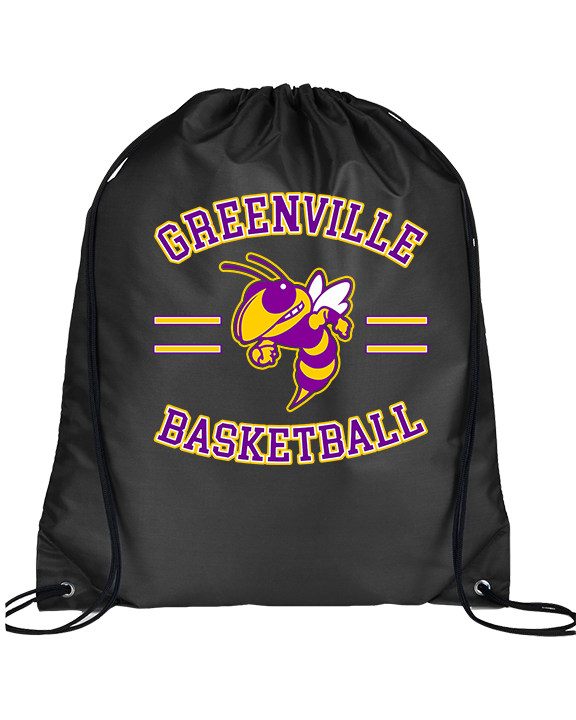 Greenville HS Boys Basketball Curve - Drawstring Bag