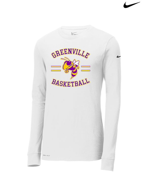 Greenville HS Boys Basketball Curve - Mens Nike Longsleeve