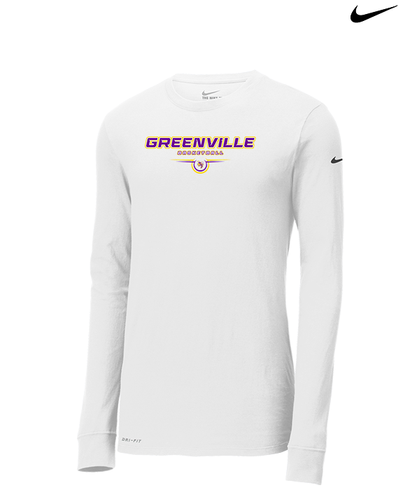 Greenville HS Boys Basketball Design - Mens Nike Longsleeve