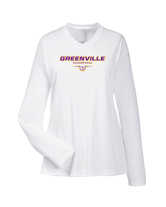 Greenville HS Boys Basketball Design - Womens Performance Longsleeve