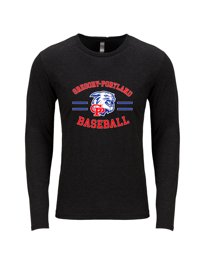 Gregory-Portland HS Baseball Curve - Tri Blend Long Sleeve