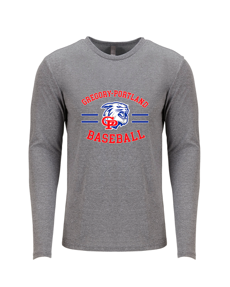 Gregory-Portland HS Baseball Curve - Tri Blend Long Sleeve