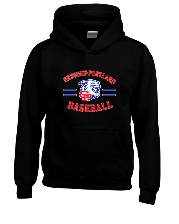 Gregory-Portland HS Baseball Curve - Cotton Hoodie