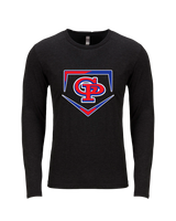 Gregory-Portland HS Baseball Plate - Tri Blend Long Sleeve
