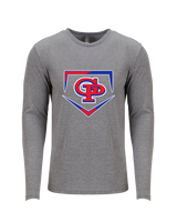 Gregory-Portland HS Baseball Plate - Tri Blend Long Sleeve