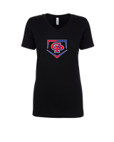 Gregory-Portland HS Baseball Plate - Womens V-Neck