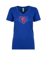 Gregory-Portland HS Baseball Plate - Womens V-Neck