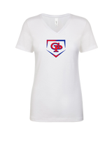 Gregory-Portland HS Baseball Plate - Womens V-Neck