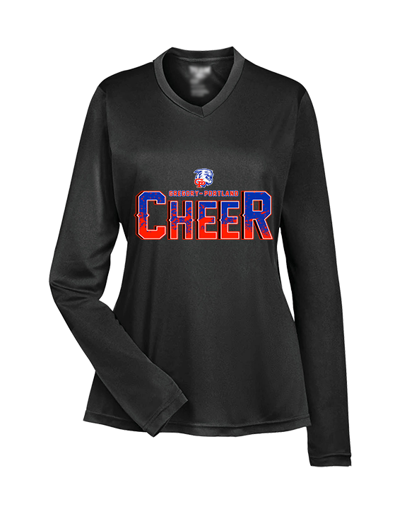 Gregory Portland HS Cheer Splatter - Womens Performance Longsleeve