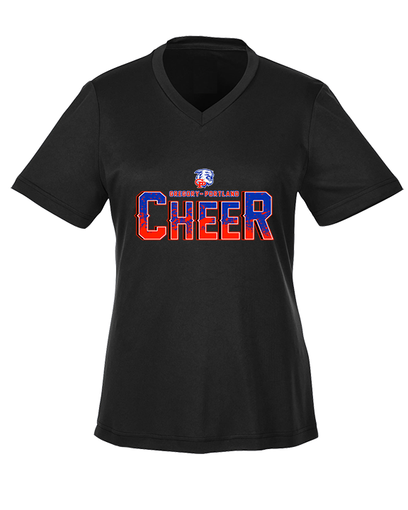 Gregory Portland HS Cheer Splatter - Womens Performance Shirt
