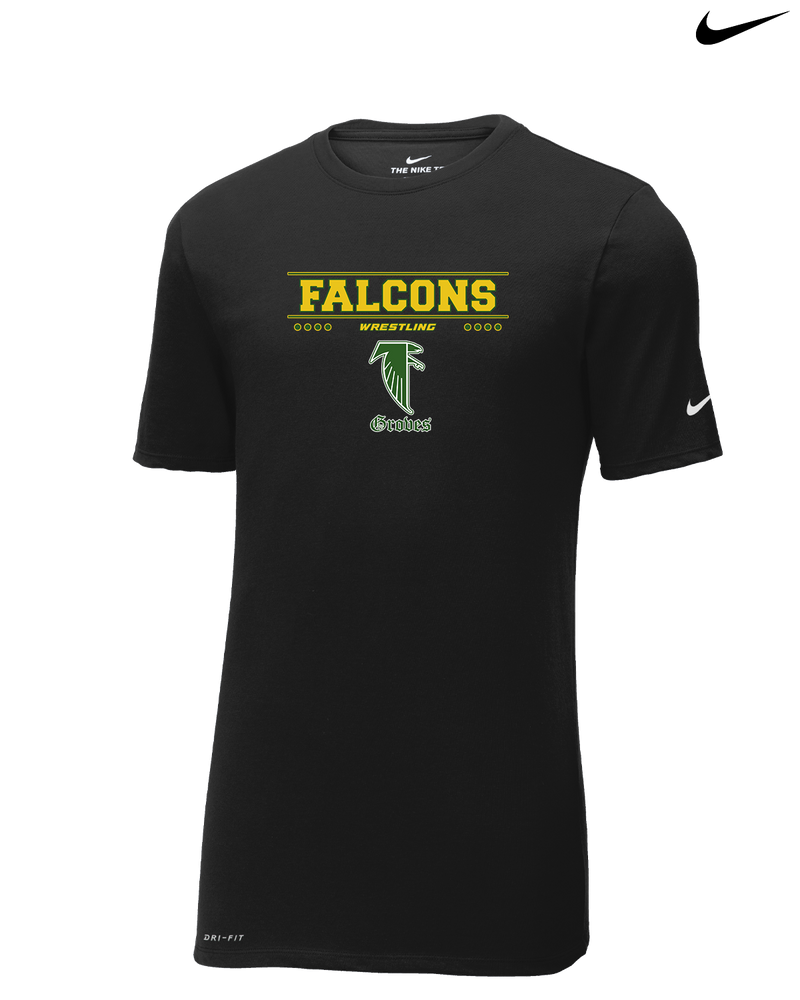 Groves HS Wrestling Border - Nike Cotton Poly Dri-Fit