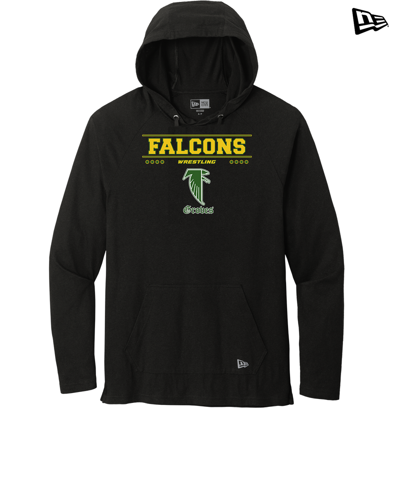 Groves HS Wrestling Border - New Era Tri Blend Hoodie