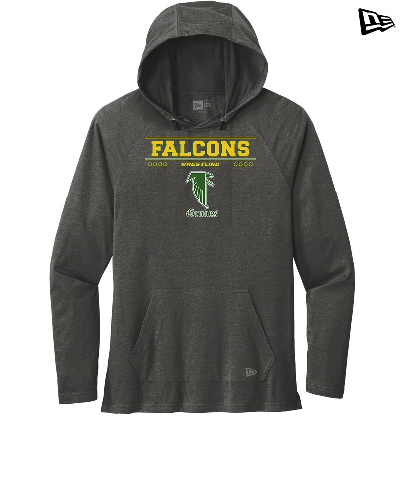 Groves HS Wrestling Border - New Era Tri Blend Hoodie