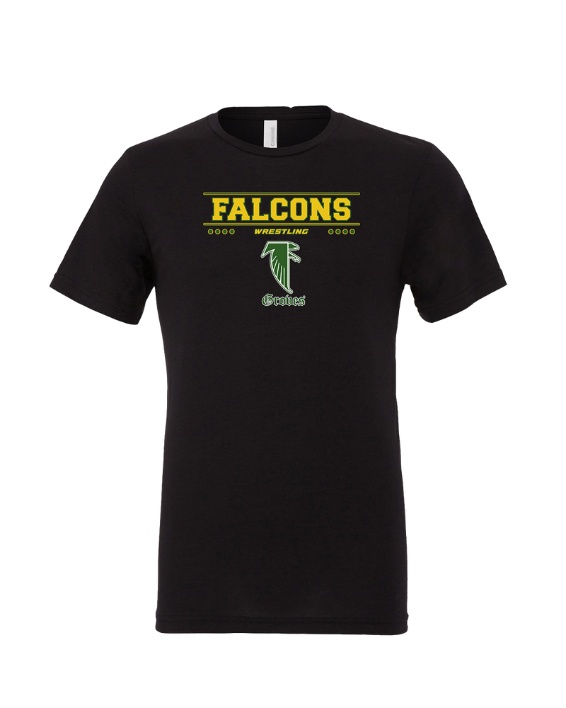 Groves HS Wrestling Border - Mens Tri Blend Shirt