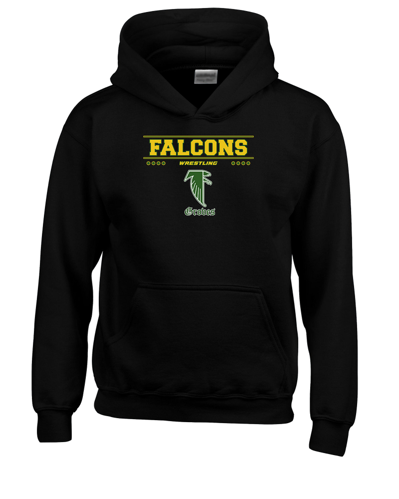 Groves HS Wrestling Border - Cotton Hoodie
