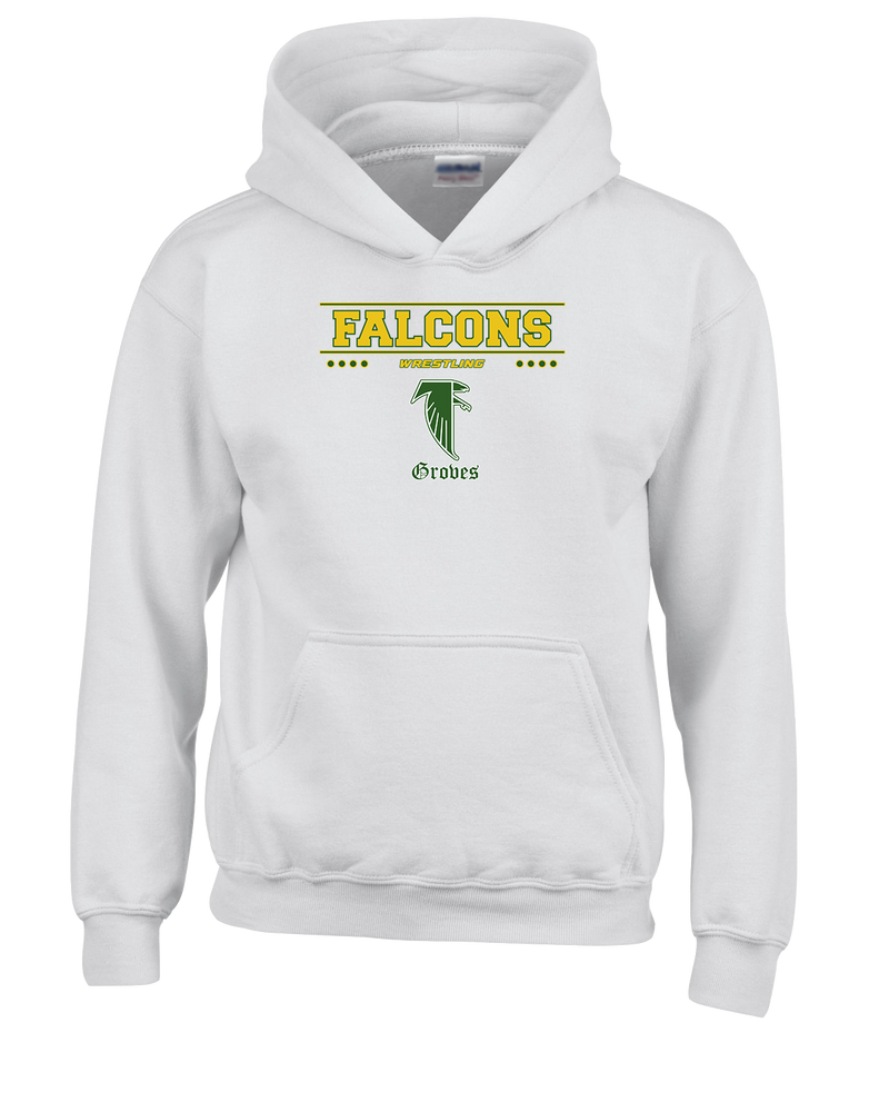Groves HS Wrestling Border - Cotton Hoodie