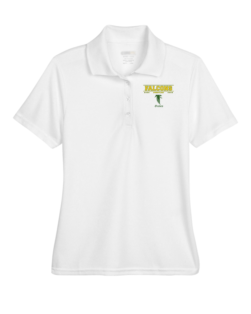 Groves HS Wrestling Border - Womens Polo