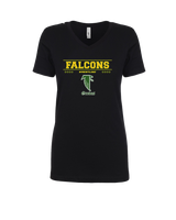 Groves HS Wrestling Border - Womens V-Neck
