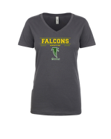 Groves HS Wrestling Border - Womens V-Neck