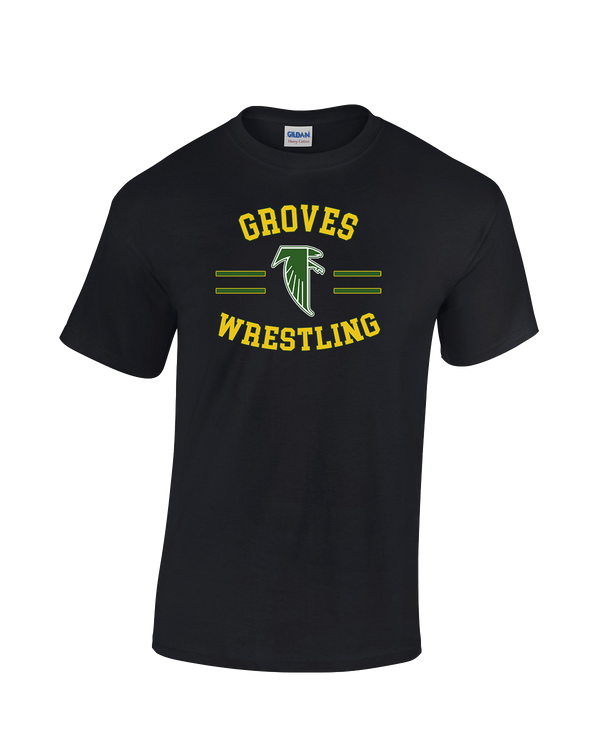 Groves HS Wrestling Curve - Cotton T-Shirt
