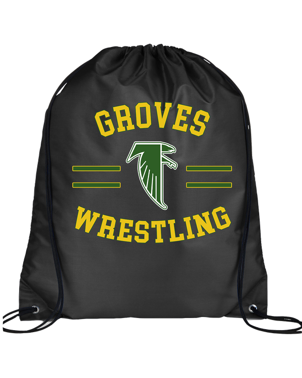 Groves HS Wrestling Curve - Drawstring Bag