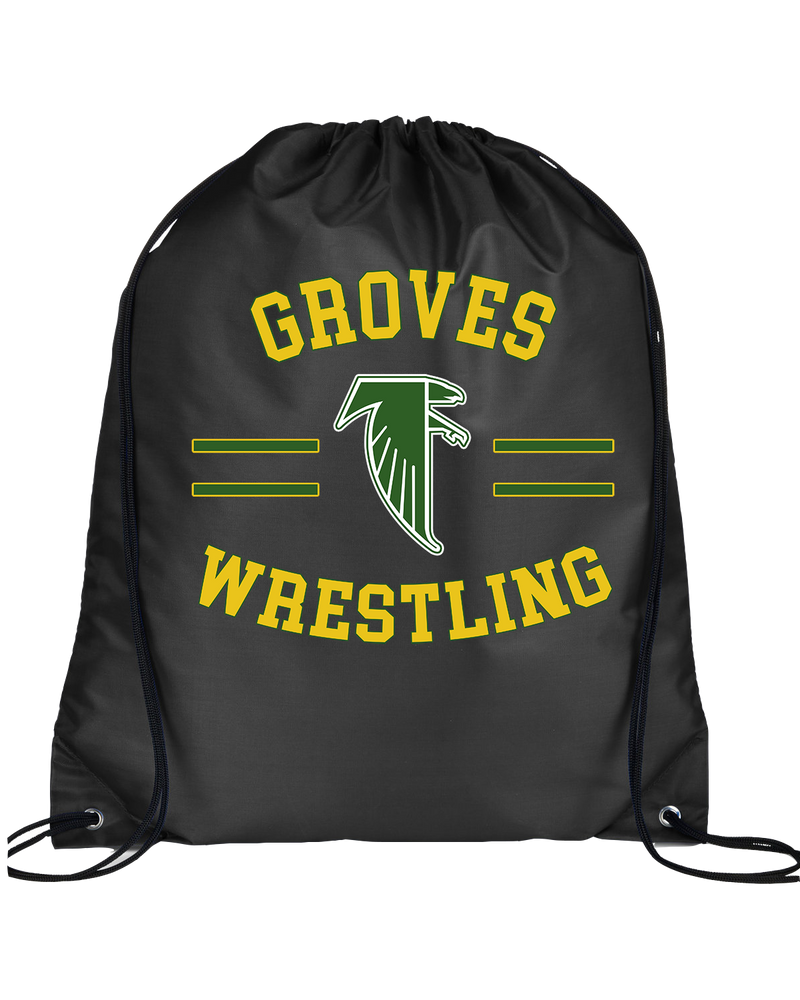 Groves HS Wrestling Curve - Drawstring Bag