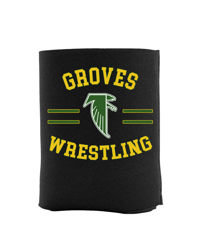 Groves HS Wrestling Curve - Koozie