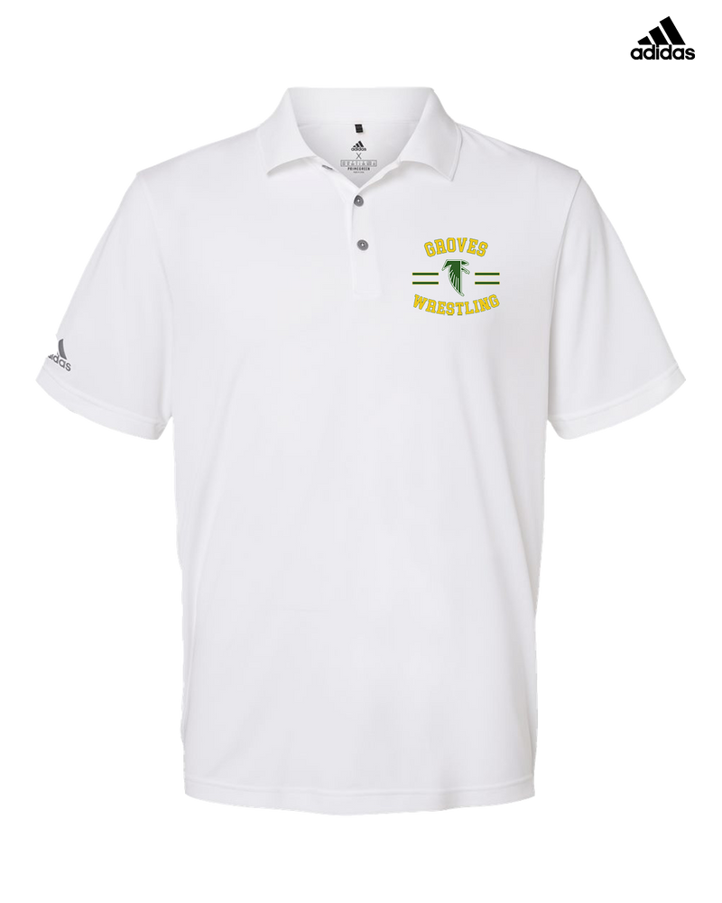 Groves HS Wrestling Curve - Adidas Men's Performance Polo