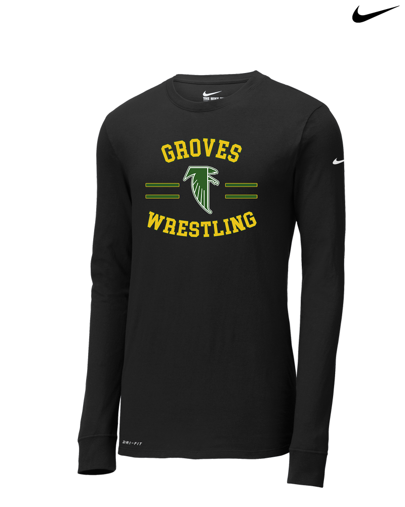 Groves HS Wrestling Curve - Nike Dri-Fit Poly Long Sleeve