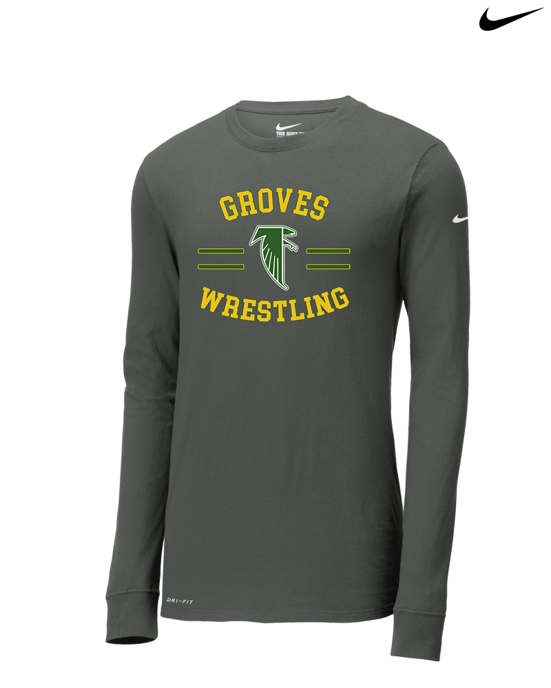 Groves HS Wrestling Curve - Nike Dri-Fit Poly Long Sleeve