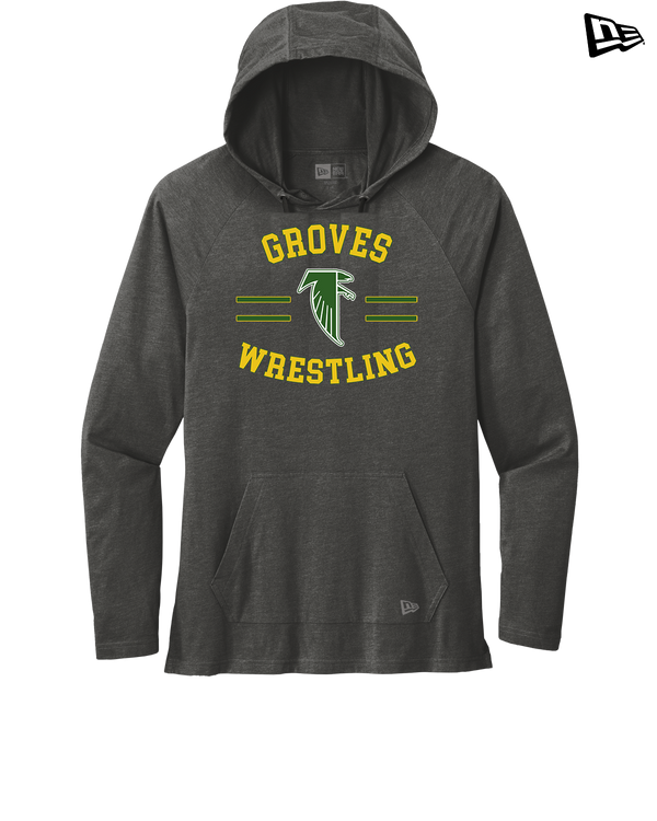 Groves HS Wrestling Curve - New Era Tri Blend Hoodie