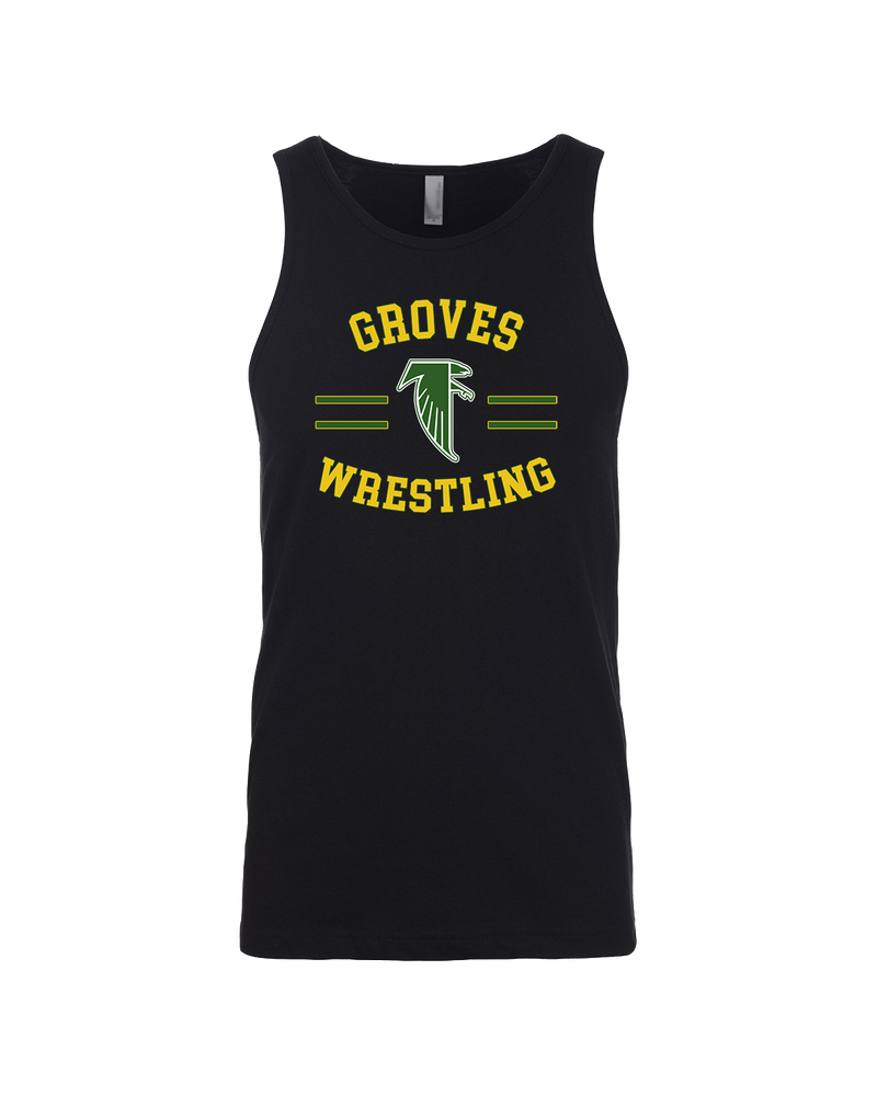 Groves HS Wrestling Curve - Mens Tank Top