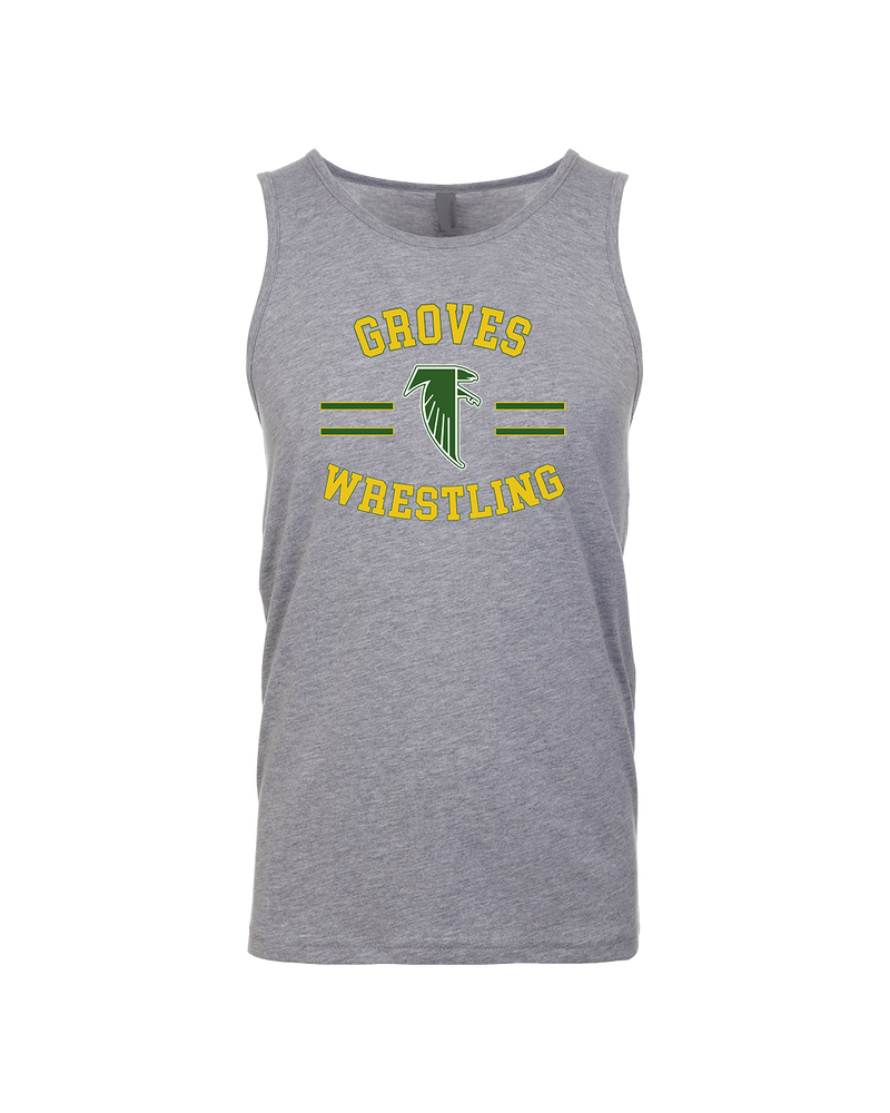 Groves HS Wrestling Curve - Mens Tank Top